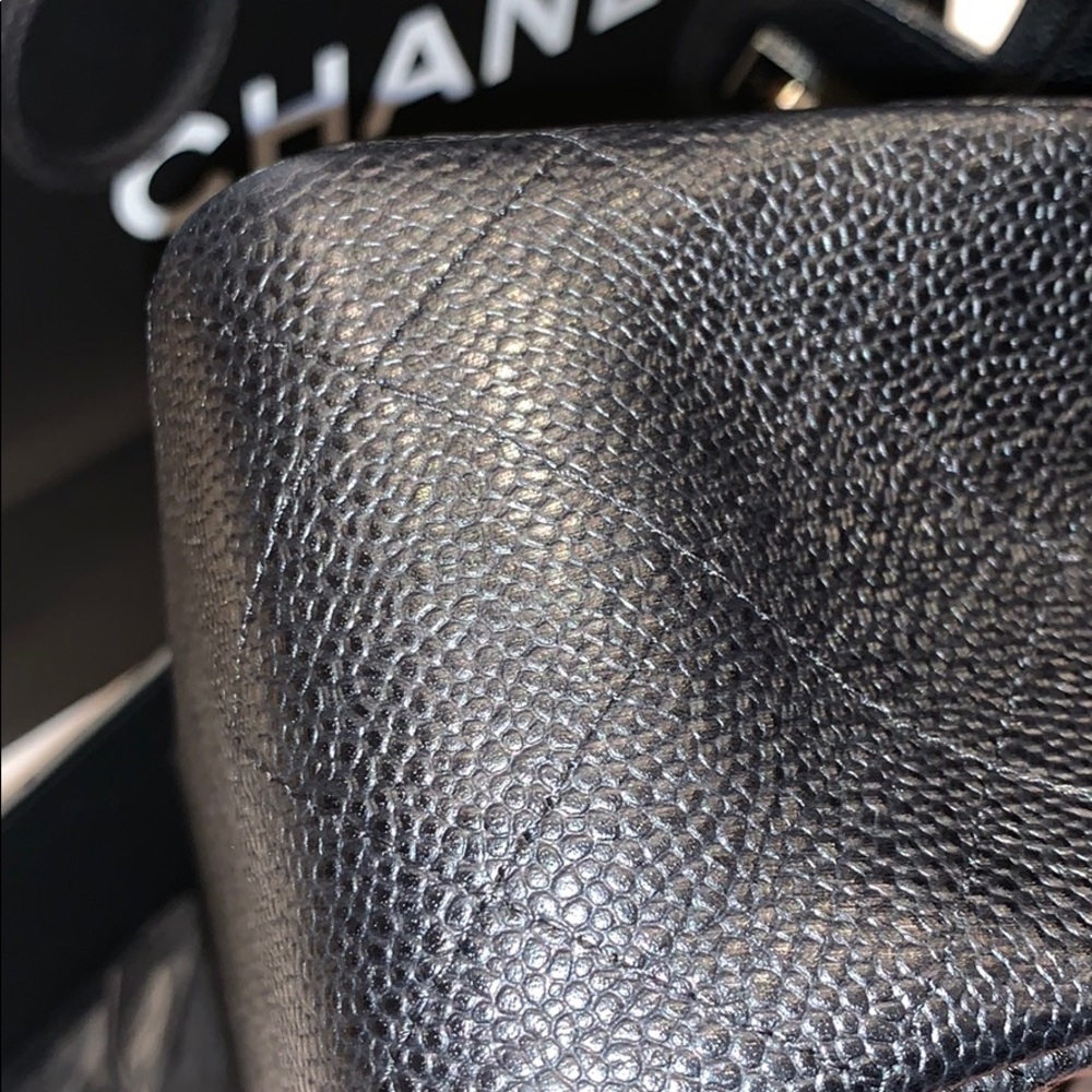 Chanel jumbo caviar classic double flap silver - Picture 10 of 13